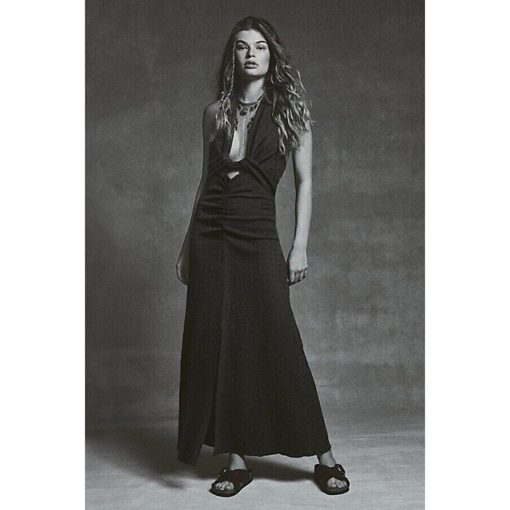 NWT FREE PEOPLE ENDLESS SUMMER NYA MAXI DRESS IN BLACK - Picture 5 of 5